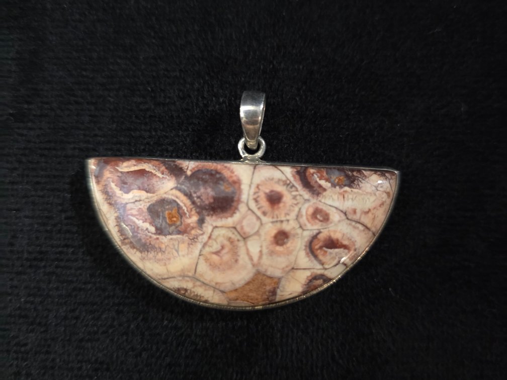 Jasper Pendant (Marked Sterling Silver)