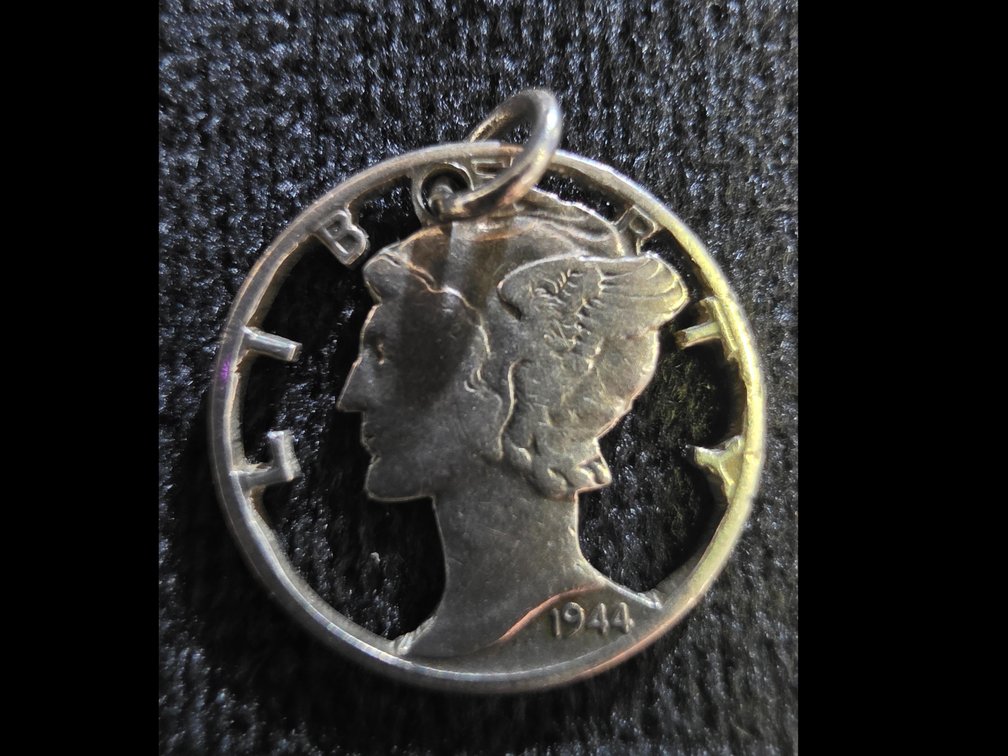 1944 Mercury Dime Pendant