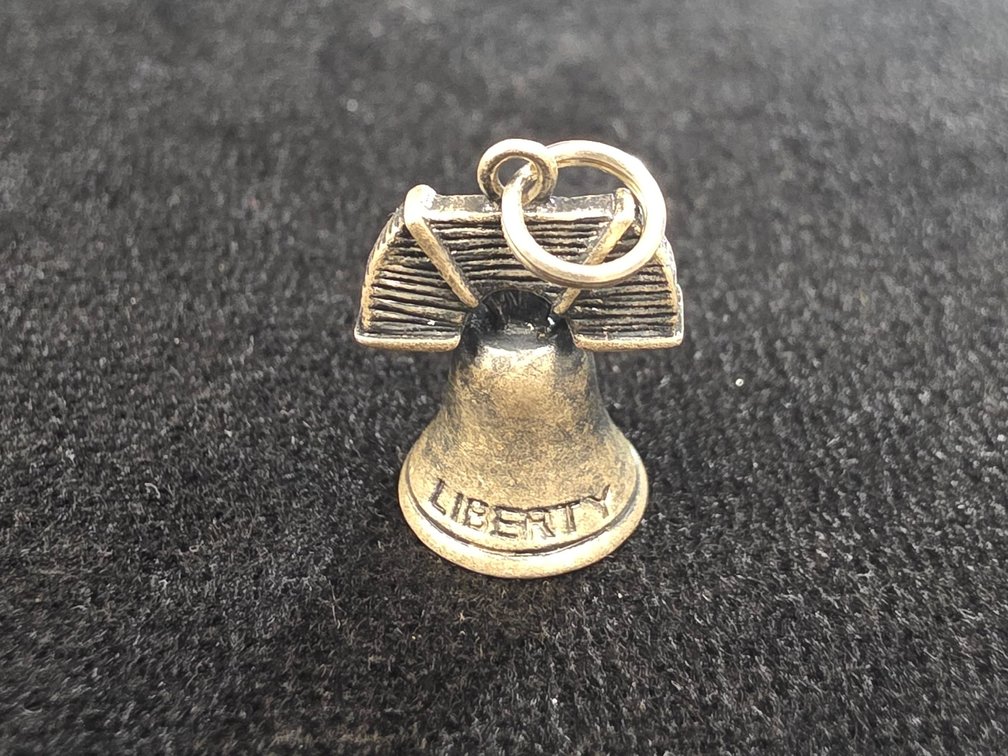 Liberty Bell Charm (Marked Sterling Silver)
