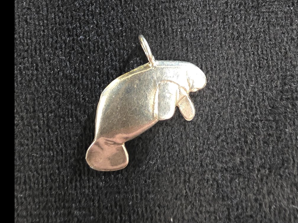 Manatee Charm (Marked Sterling Silver)