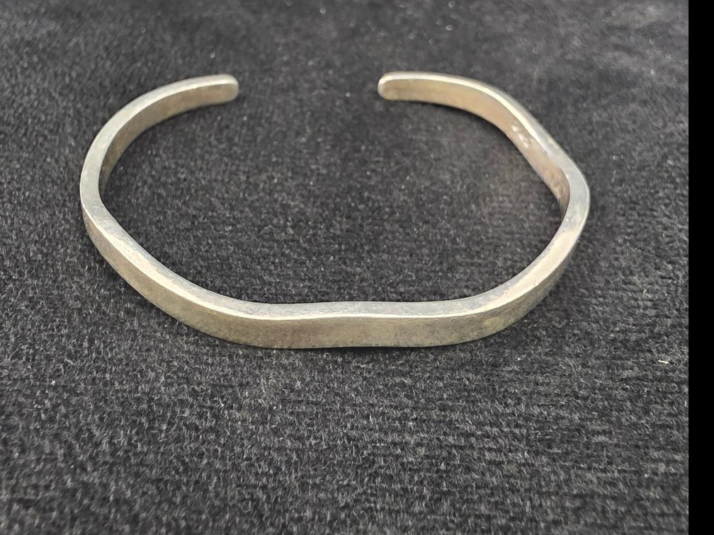 Wave Cuff (Marked Sterling Silver)