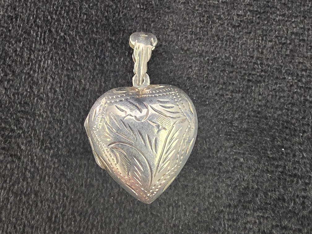 Puffed Heart (Marked Sterling Silver)