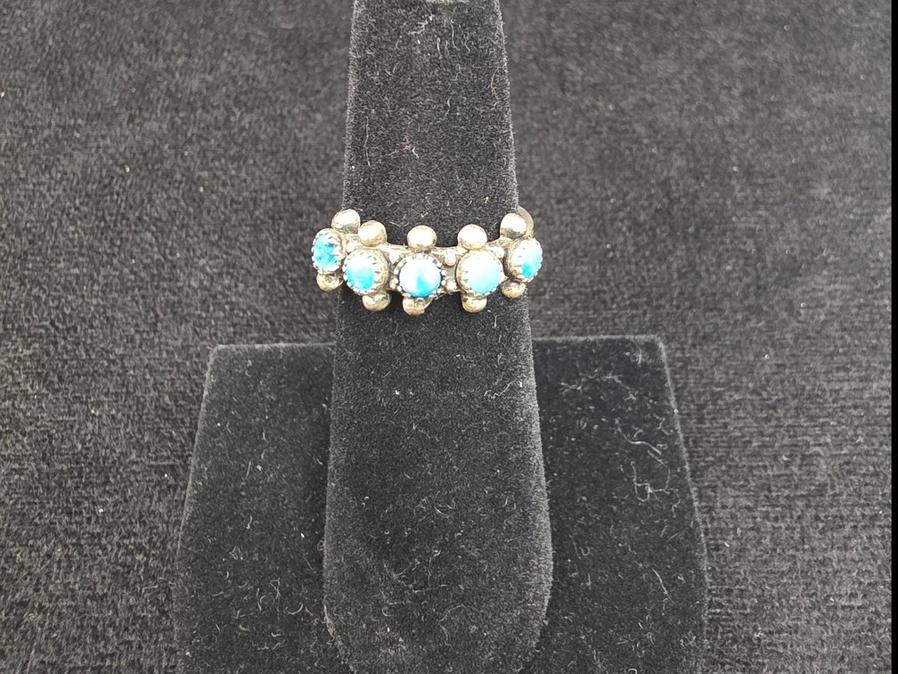 Turquoise Ring (Marked Sterling Silver)
