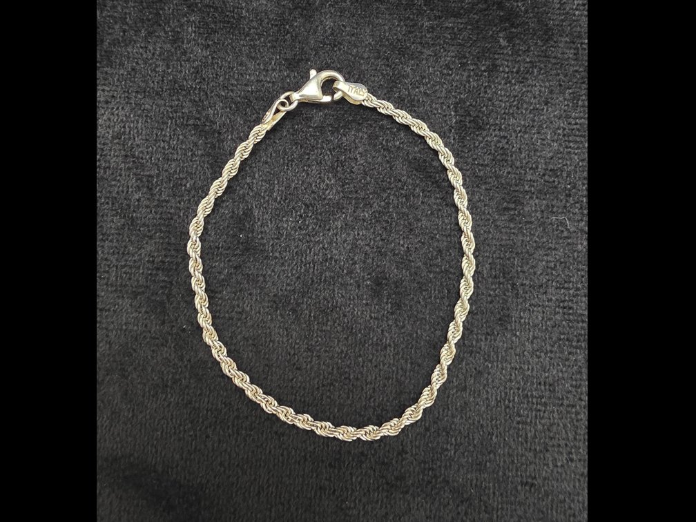 Rope Bracelet (Marked Sterling Silver)