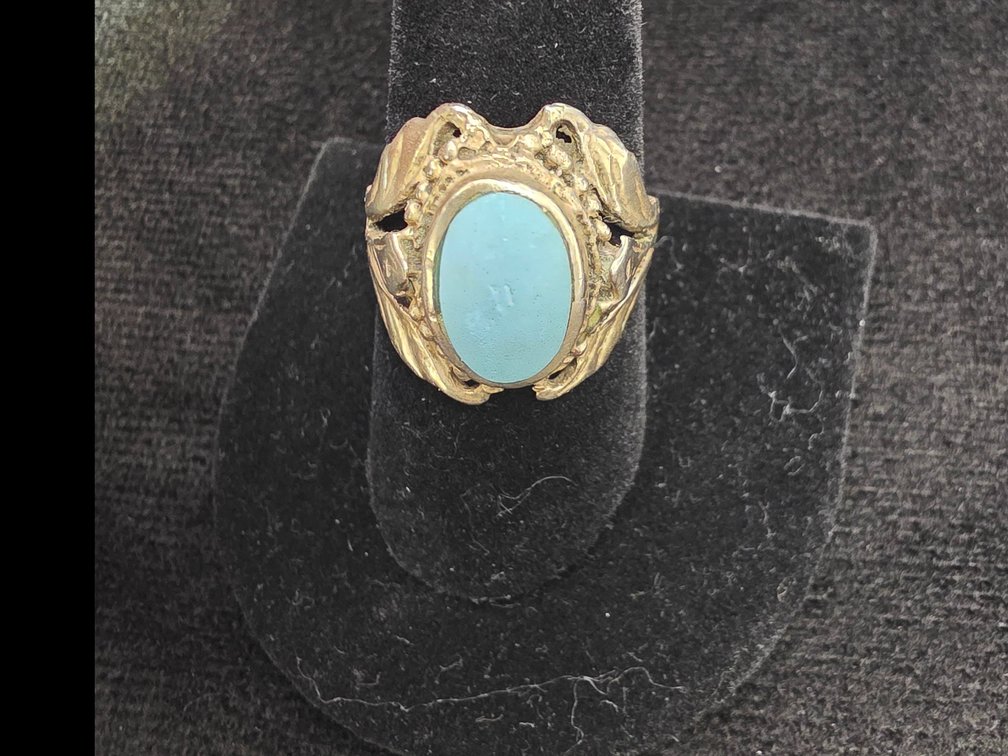 Turquoise Ring (Marked Sterling Silver)