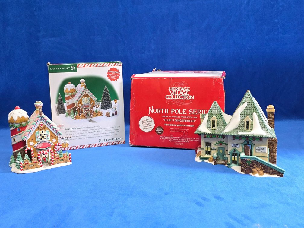 Department 56 "Ginny's Cookie Treats Set" & "Elsie's Gingerbread" (Heritage Village Collection)