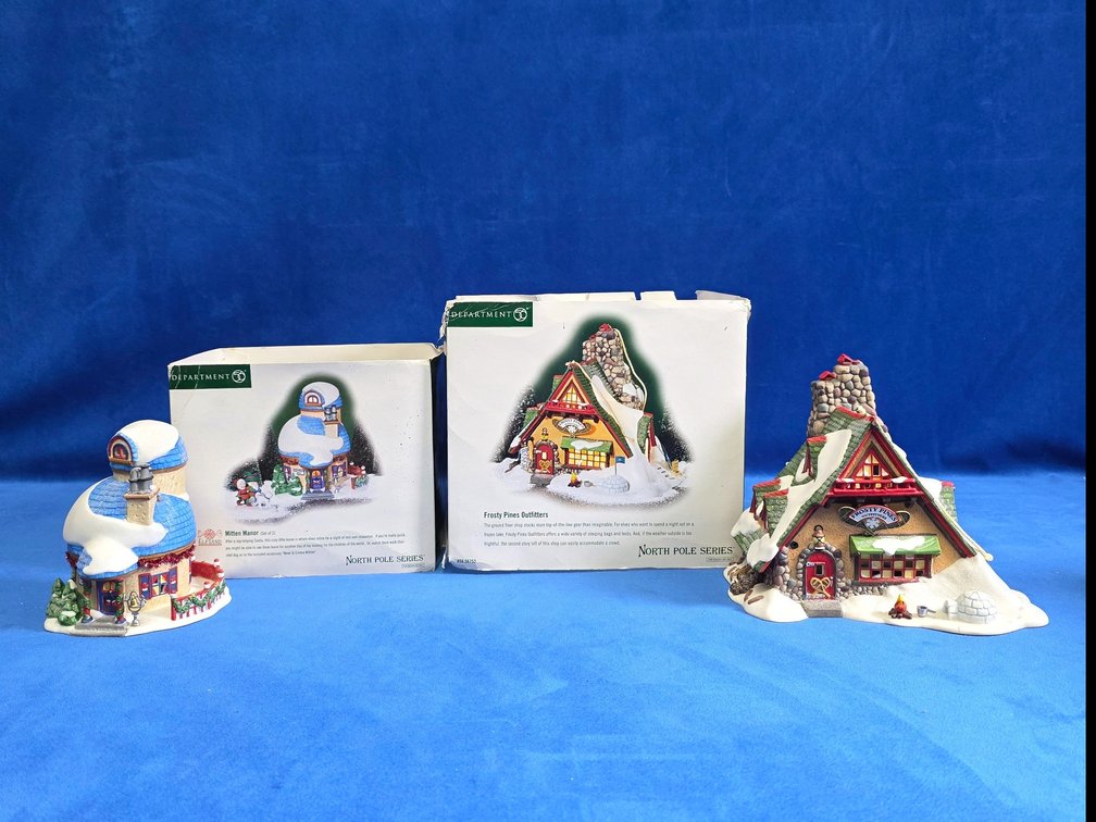 Department 56 "Mitten Manor" & "Frosty Pines Outfitters"