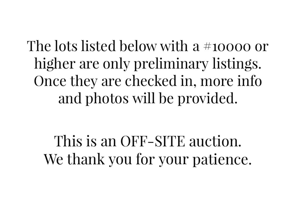 Preliminary listing below