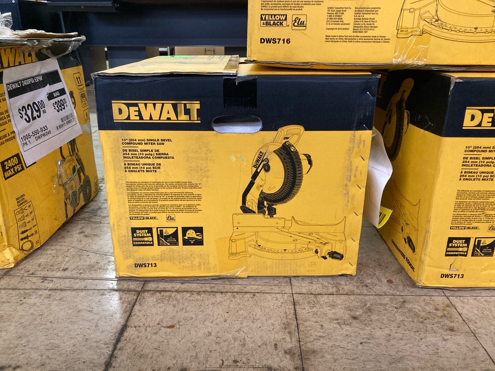 Dewalt 10" single bevel compound miter saw