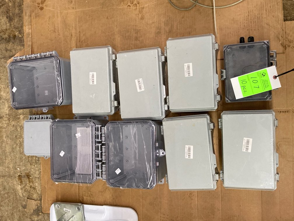 Pallet of plastic junction boxes. 