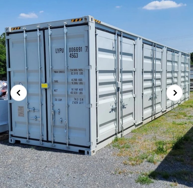 40' High Cube Container With 8 Side Doors - Wind/Water Tight