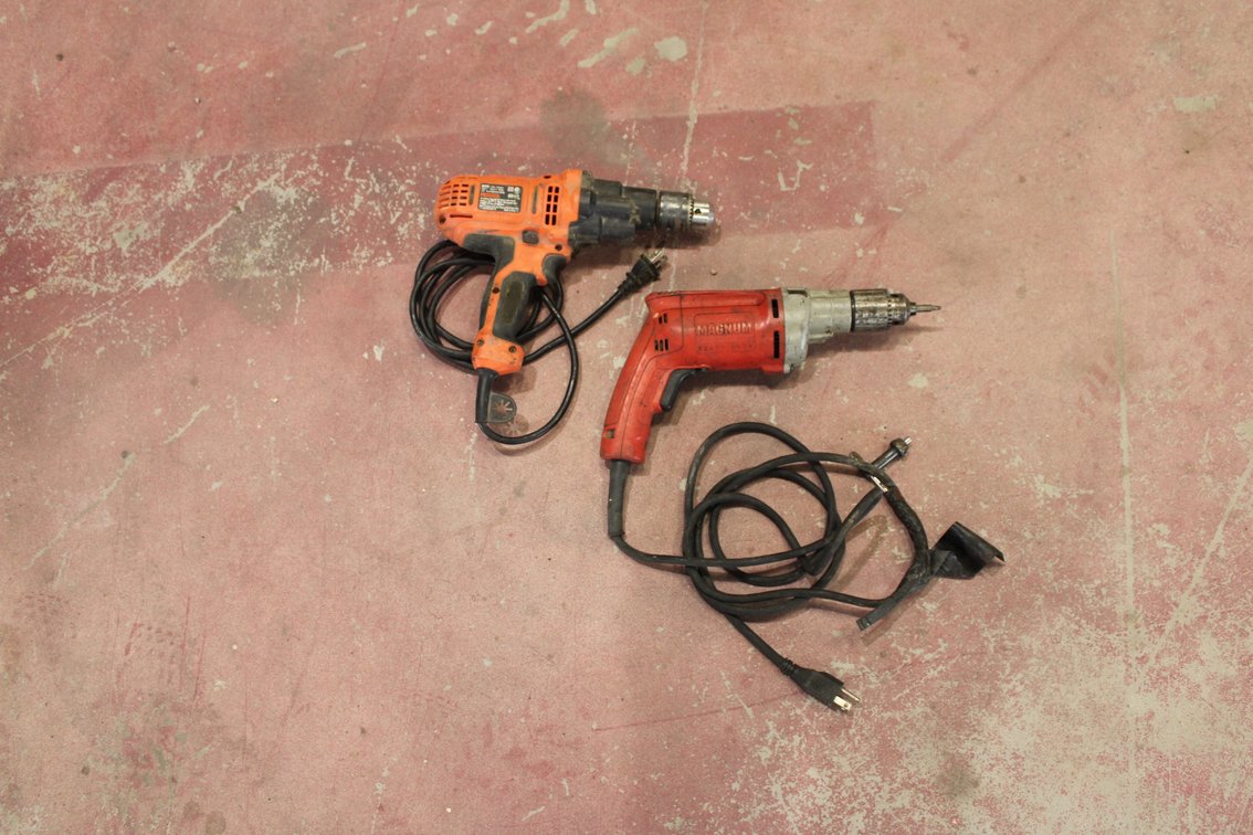 Black and Decker 1/2" Drill and Milwaukee Heavy Duty 1/2" Drill