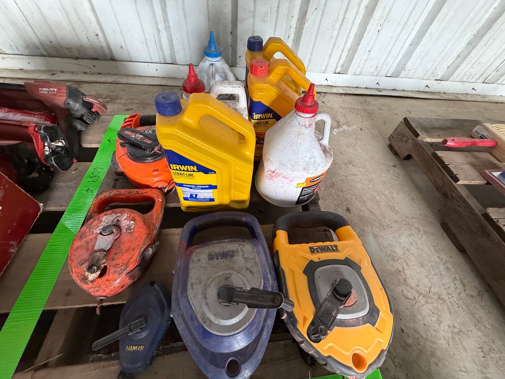 Lot of Chalk Reels and Marker Chalk
