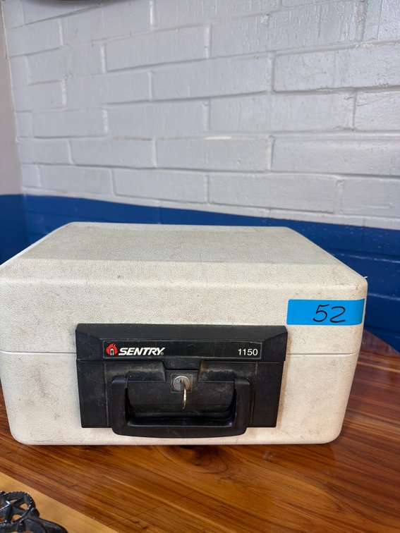 Sentry 1150 fireproof waterproof lockbox safe chest with key