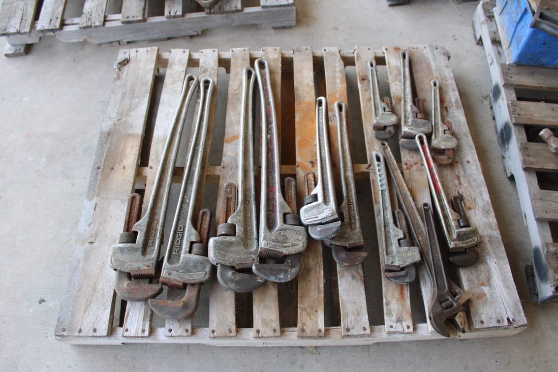 Pallet of Aluminum Pipe Wrenches