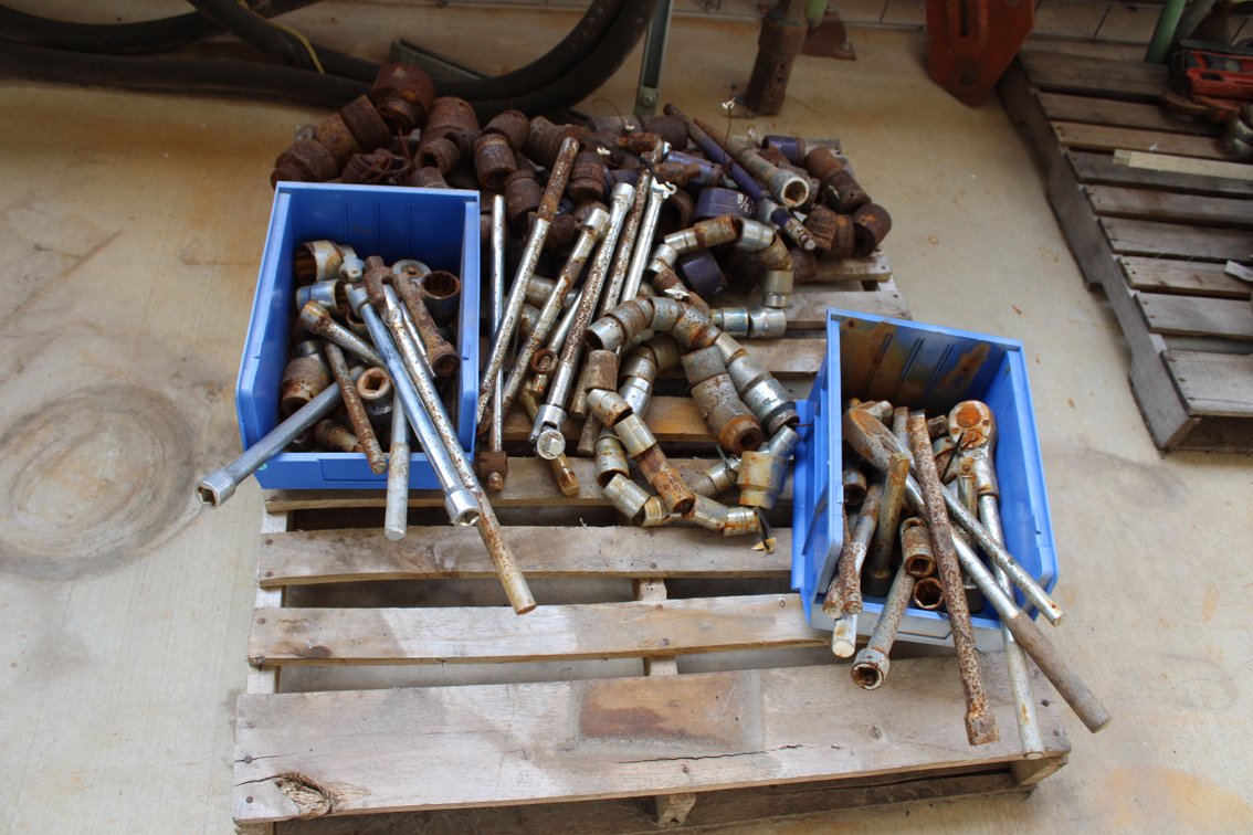 Pallet of Sockets, Extensions, and Ratchets