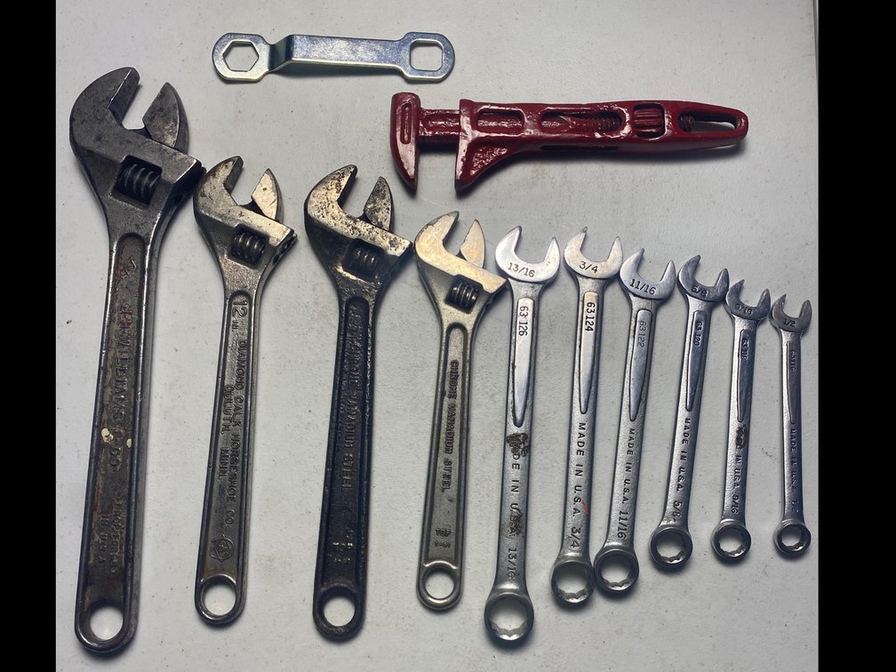 Crescent wrenches and end wrenches 