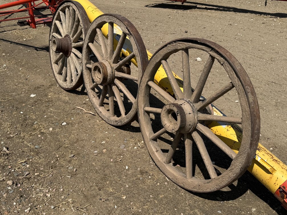 Lot of 3 wagon wheels