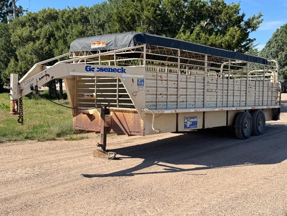 Canvas Top Livestock Trailer
