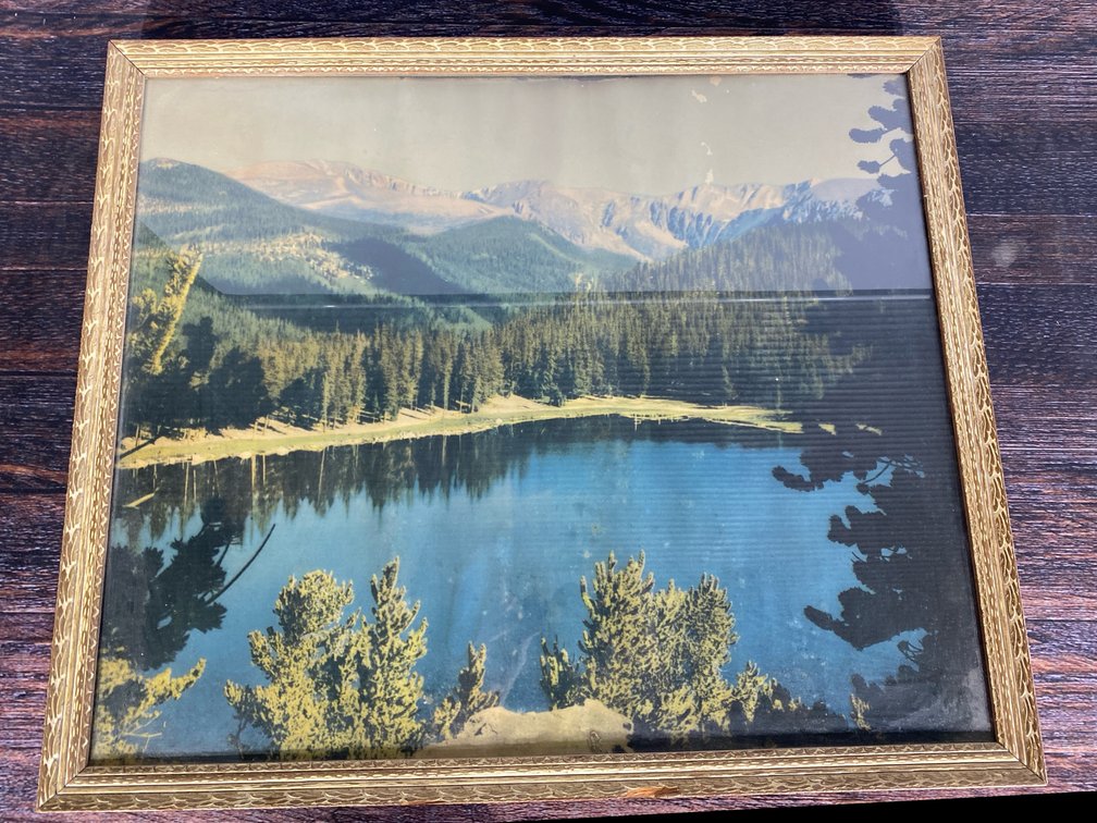 Lake Side photo in wood frame