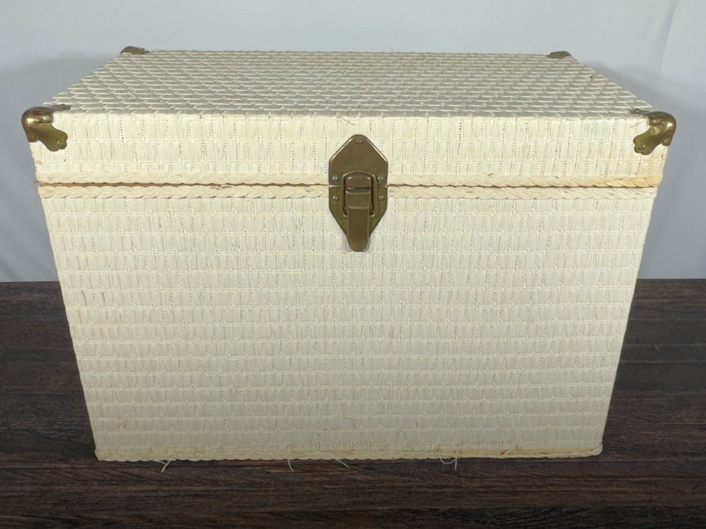 White Woven Chest
