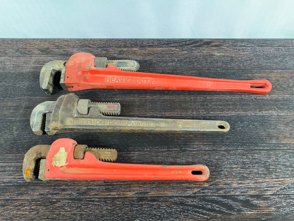 Pipe Wrench Lot of 3