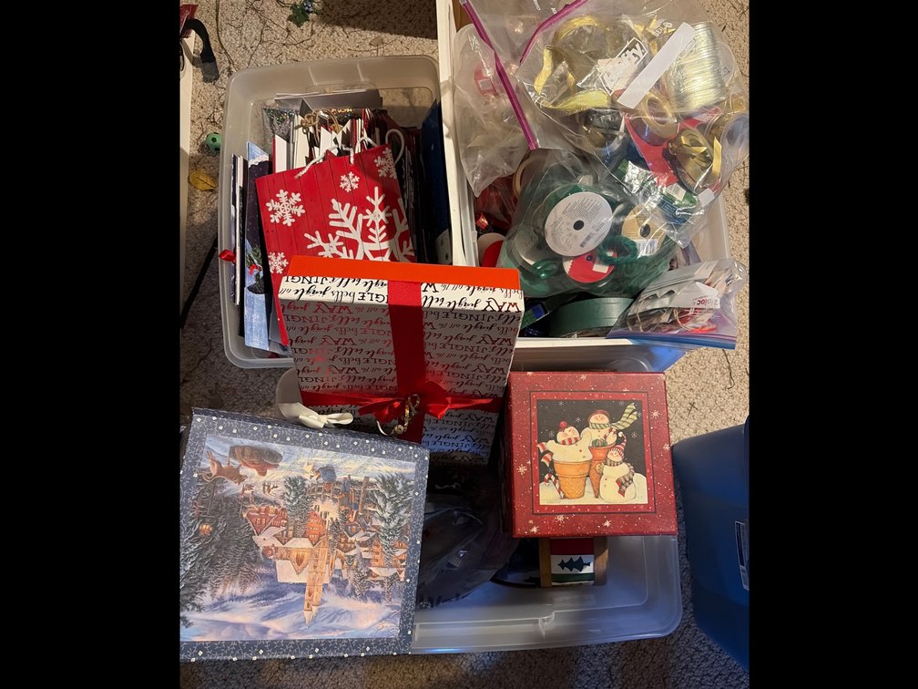 RIBBON CHRISTMAS BAGS DECOR & MORE