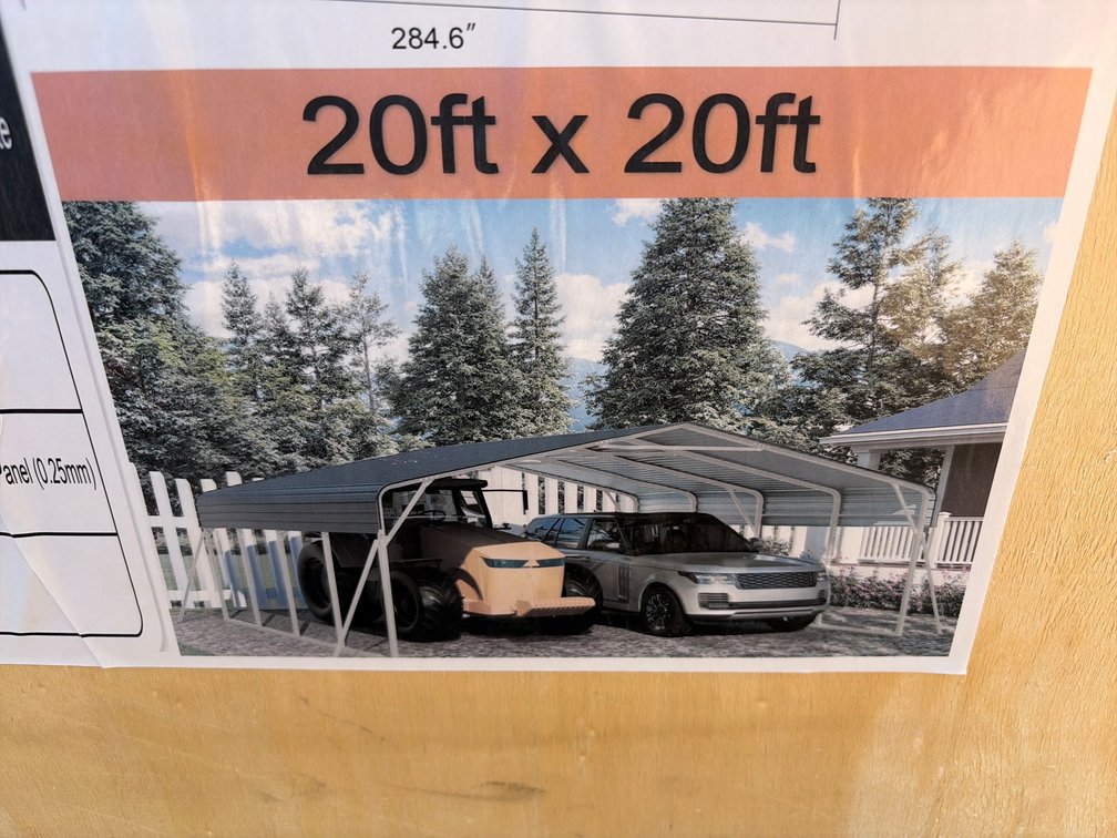 NEW - 20'x20' High End DualShield Carport SDLC2020FT