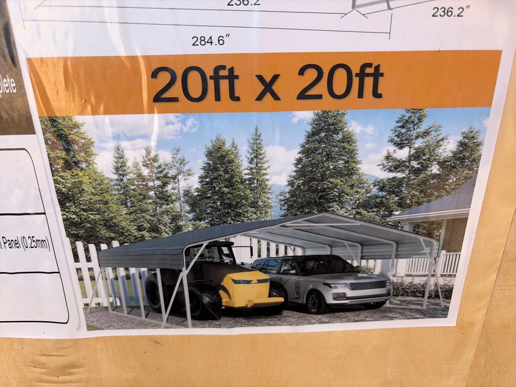NEW - 20'x20' High End DualShield Carport SDLC2020FT