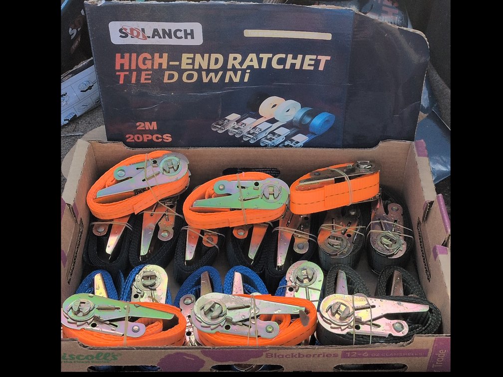 QTY of 20 - New Ratchet Straps SDLBB