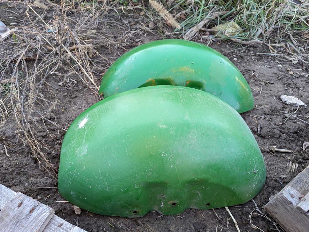 Pair JD Rear Metal Fenders 