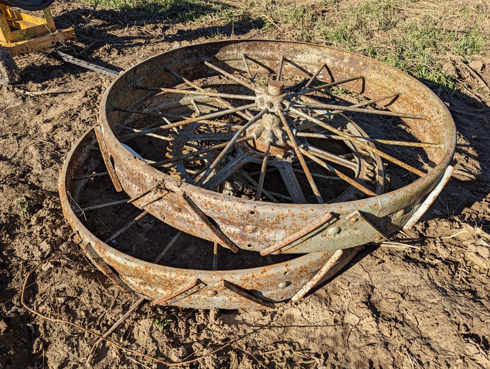 Pair 42" Steel Implement Wheels 