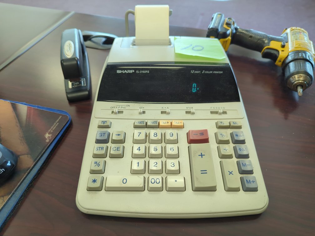 Sharp EL-2192R II Calculator 