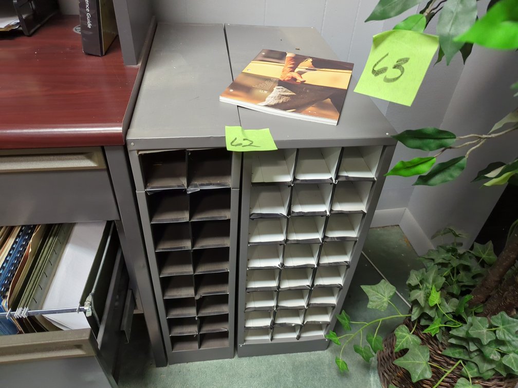 (2) Pigeon Hole Cabinets