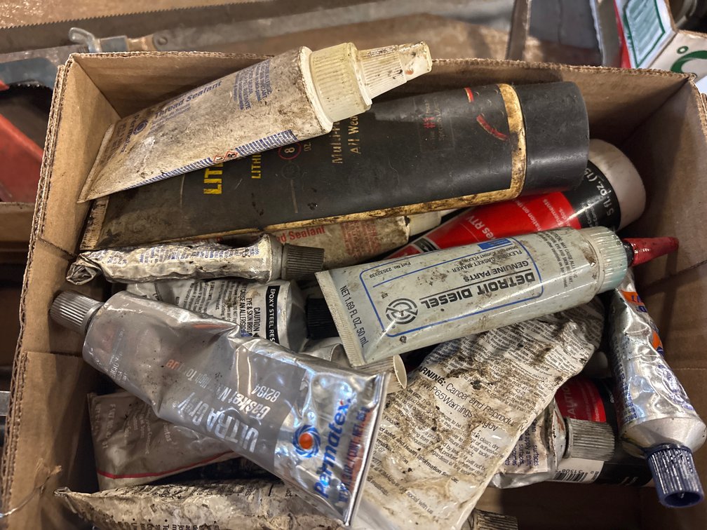 Box of partial gasket and thread sealers