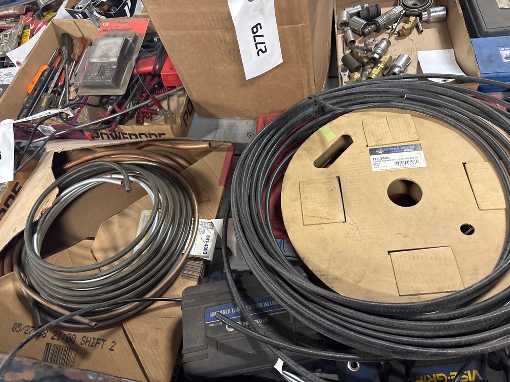 Partial rolls if Copper, Steel, and Nylon tubing