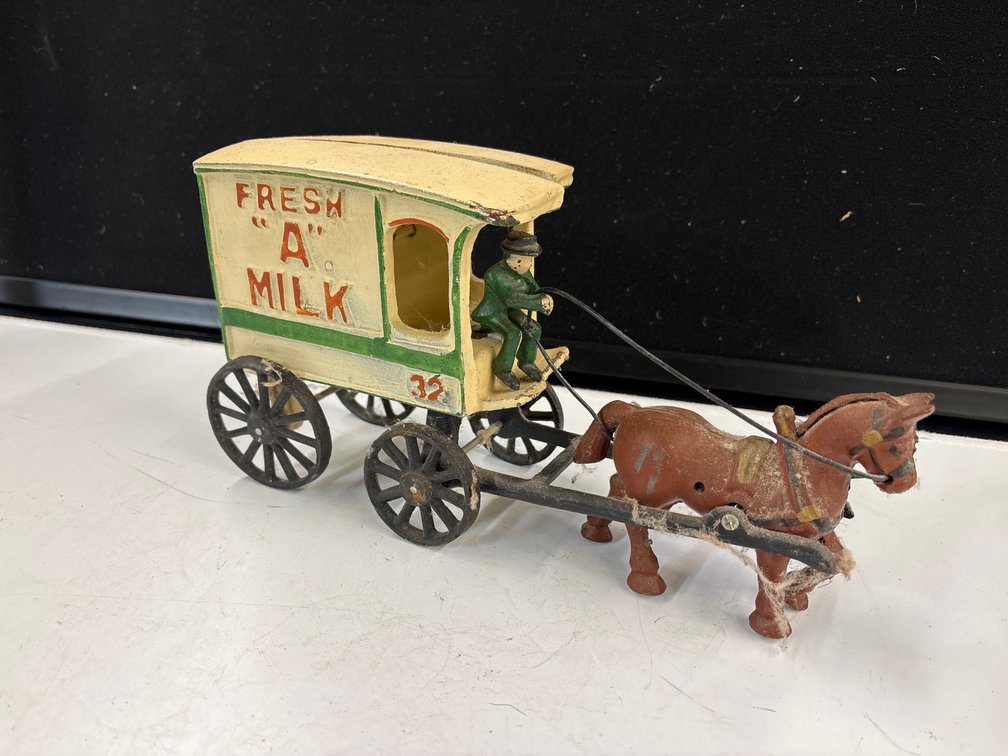 Cast Iron Fresh “A” Milk Wagon