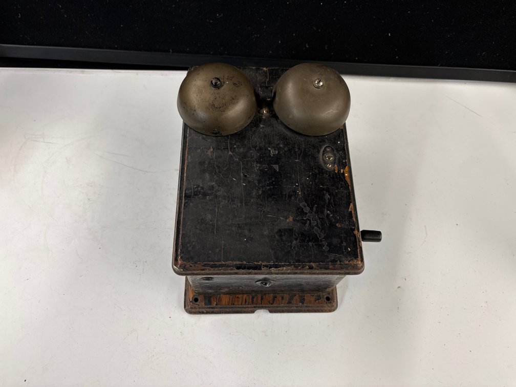 Vtg Wooden Bell Ringer Box