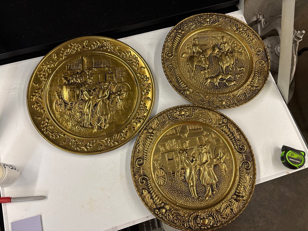(3) Brass Wall Plates