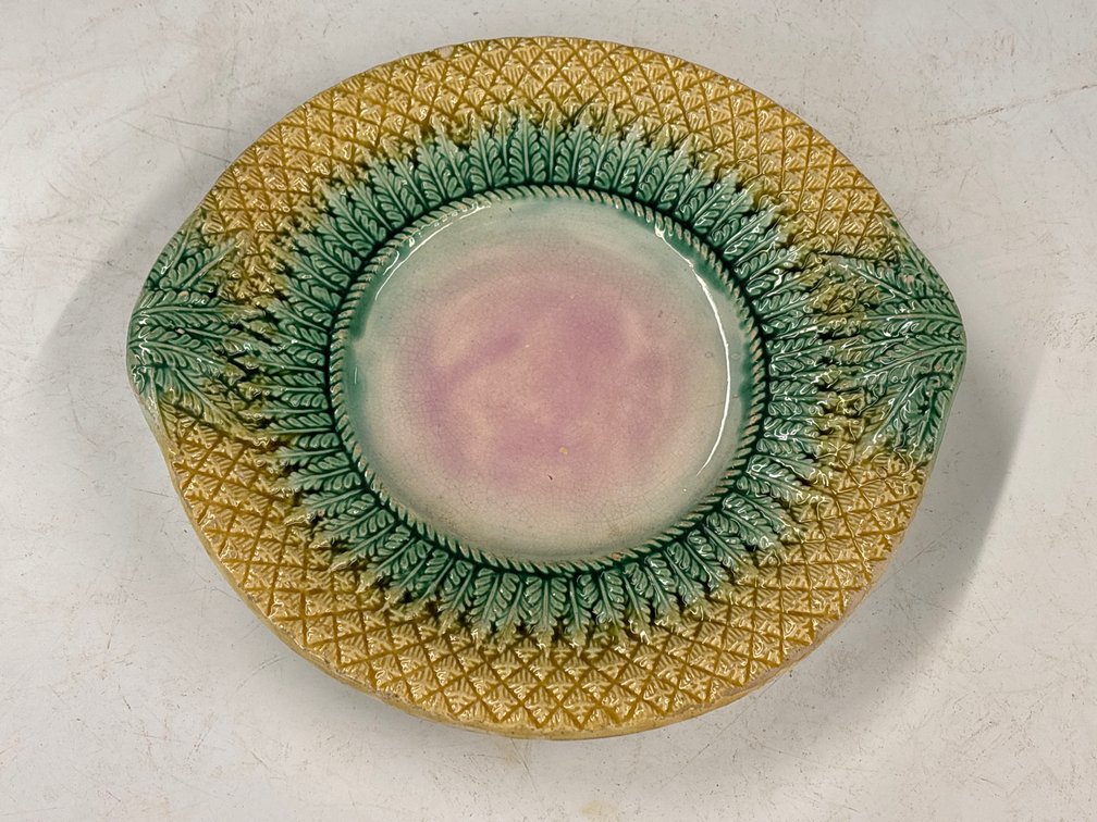 Pineapple Pottery Plate; (2) German Bowls