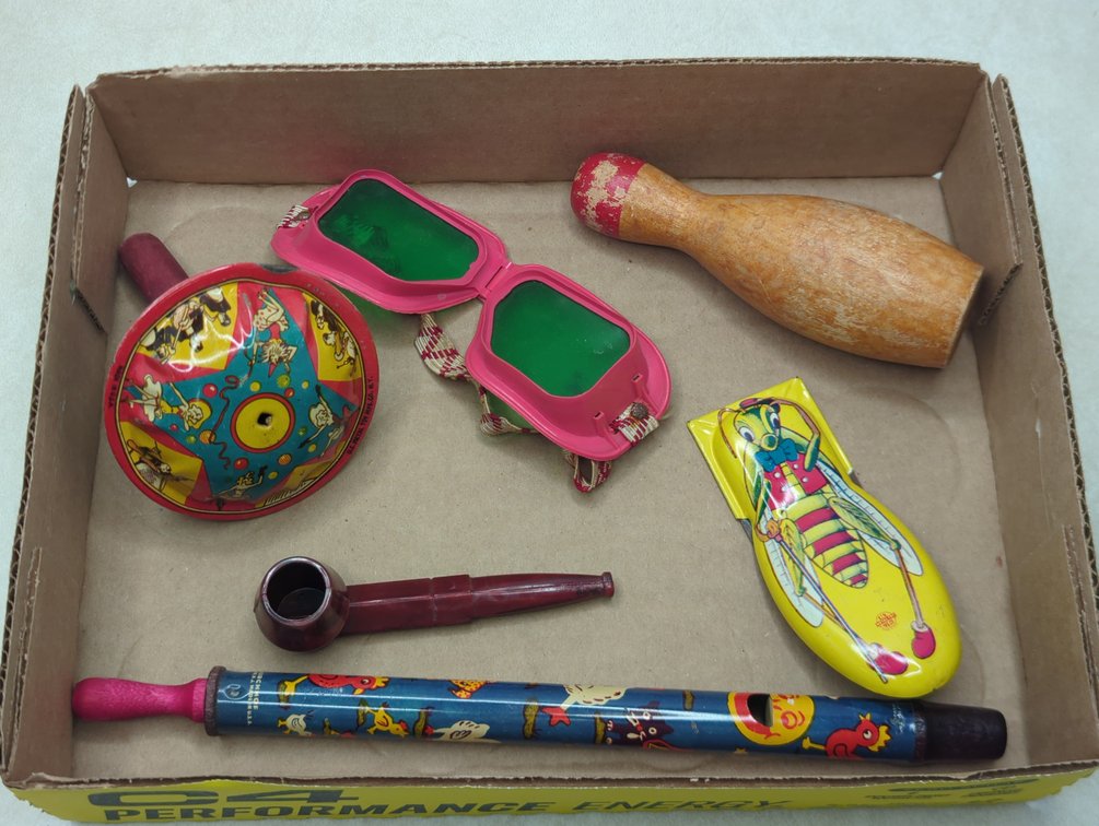 Noisemakers, Plastic Pipe, Wood Bowling Pin