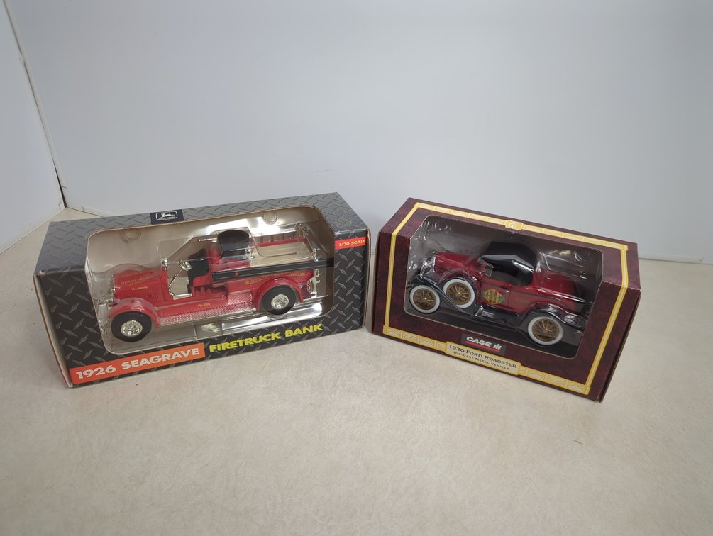 JD Firetruck Bank; IH Ford Roadster