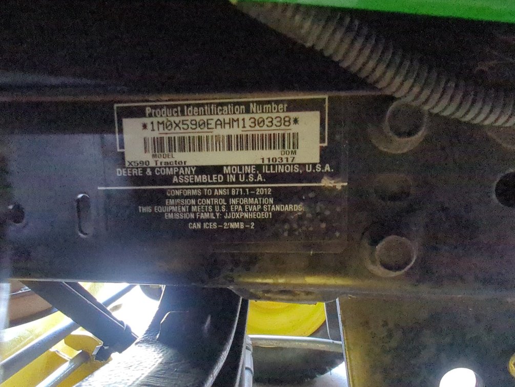 Image for 2017 John Deere X590 48
