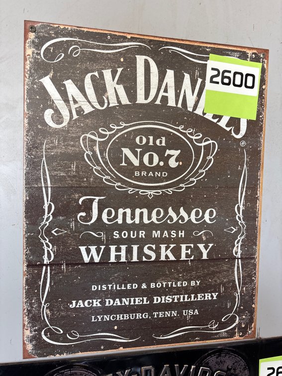 Metal Jack Daniels sign