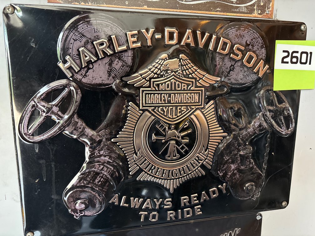 Metal Harley Davidson/firefighter