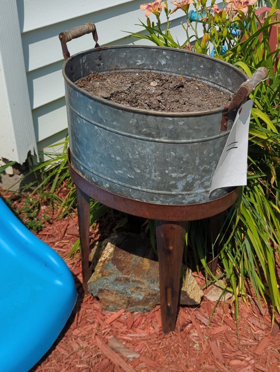 Wash Tub Style Flower Planter