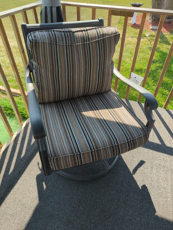 Pair Swivel Patio Chairs