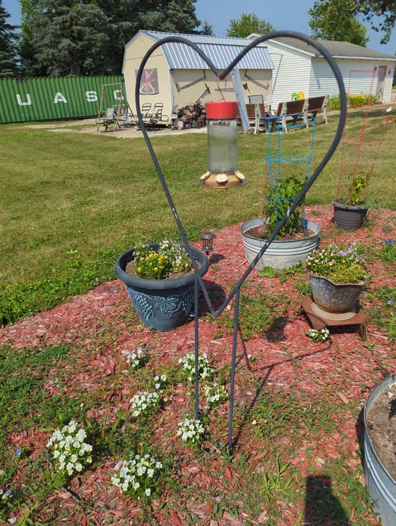 Metal Heart Lawn Art