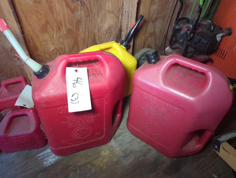 (2) 6 Gallon Gas + 5 Gallon Diesel Fuel Can