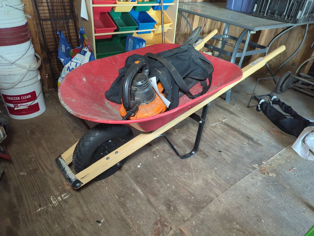Wheel Barrow; Worx Electric Blower